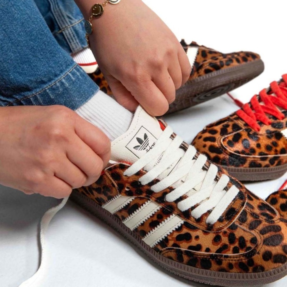 Adidas Samba OG Preloved Red Leopard JI2734 Women's Sneakers  Cheetah Pack - Picture 2 of 11